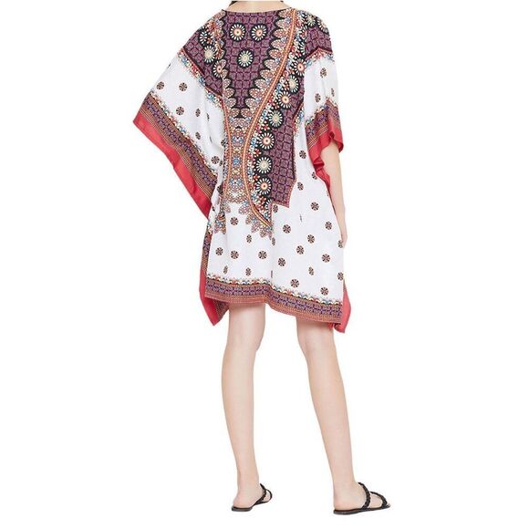 Gypsie Blu Kaftan Lightweight Boho Beach Coverup Dress Women's One Size - Picture 3 of 12